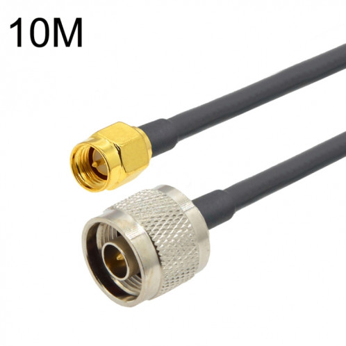 Câble adaptateur coaxial SMA mâle vers N mâle RG58, longueur du câble : 10 m. SH64061274-34