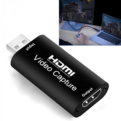 Carte de capture vidéo HDMI Boîte d'enregistrement en direct Boîte d'adaptateur de capture vidéo SH747788-37