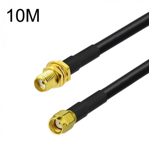 Câble adaptateur coaxial SMA femelle vers RP-SMA mâle RG58, longueur du câble : 10 m. SH4006175-34