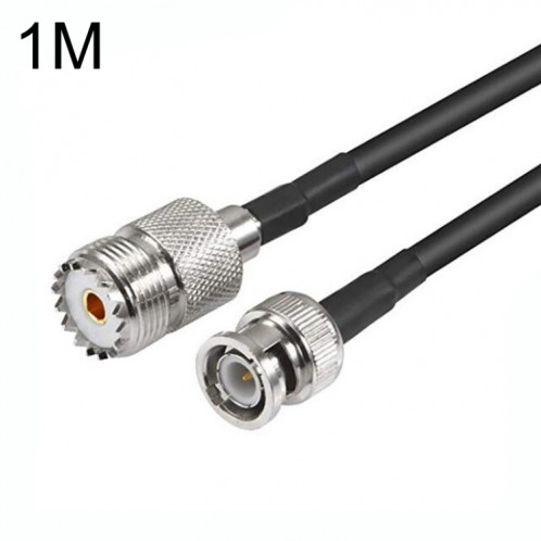 Câble adaptateur coaxial BNC mâle vers UHF femelle RG58, longueur du câble : 1 m. SH5602221-35