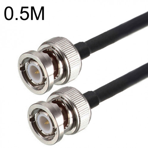 Câble adaptateur coaxial BNC mâle vers BNC mâle RG58, longueur du câble : 0,5 m. SH58011560-35