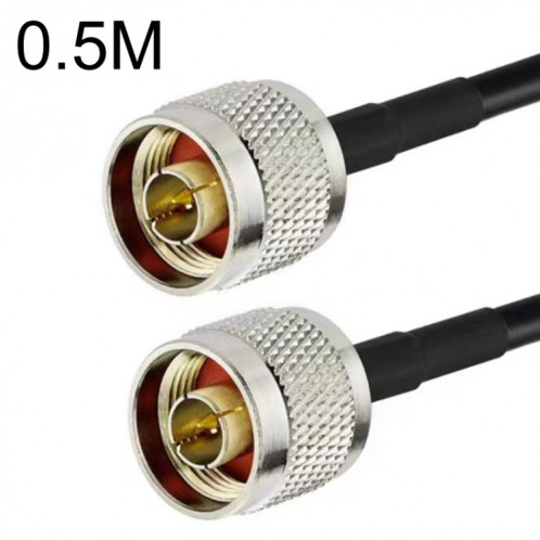 Câble adaptateur coaxial N mâle vers N mâle RG58, longueur du câble : 0,5 m. SH5901994-34