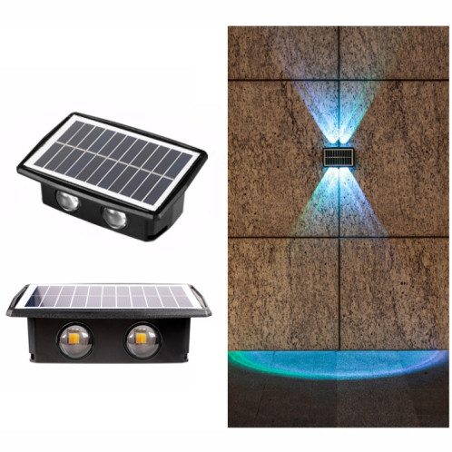 Applique solaire 4LED extérieure étanche haut et bas projecteurs à deux têtes (lumière de couleur) SH901D1491-36