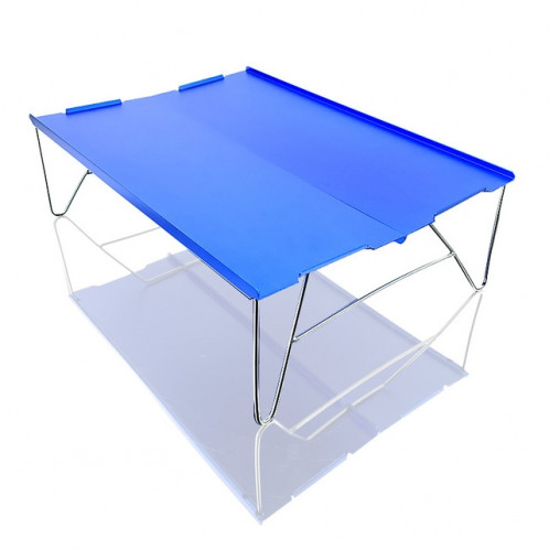 Portable de plein air Mini-aluminium Table de pique-nique pliant ultralight Camping Pêche autonome barbecue Petite table basse (bleu) SH901B1740-38