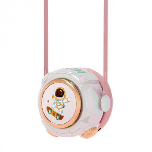 MD666-3 Cartoon Space Capsule Mini ventilateur de cou suspendu sans lame portable (rose) SH901B502-38