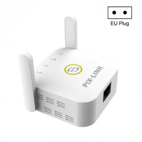 PIX-LINK WR22 Extendeur d'amélioration de l'amplification du signal sans fil Wifi 300 Mbps, Type de prise: Prise UE (Blanc) SP601B1312-312