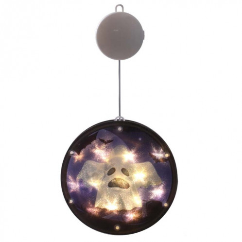 2 PCS Halloween Star String Light Show Fenêtre Horreur Décoration LED Lampe suspendue à piles (Ghost) SH701D413-36