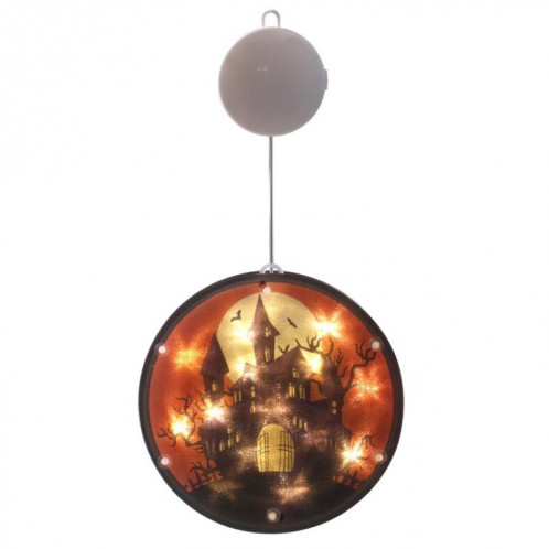 2 PCS Halloween Star String Light Show Fenêtre Horreur Décoration LED Lampe suspendue à piles (Château) SH701E1524-36