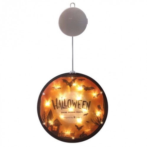 2 PCS Halloween Star String Light Show Fenêtre Horreur Décoration LED Lampe suspendue à piles (chauve-souris) SH701G1438-36