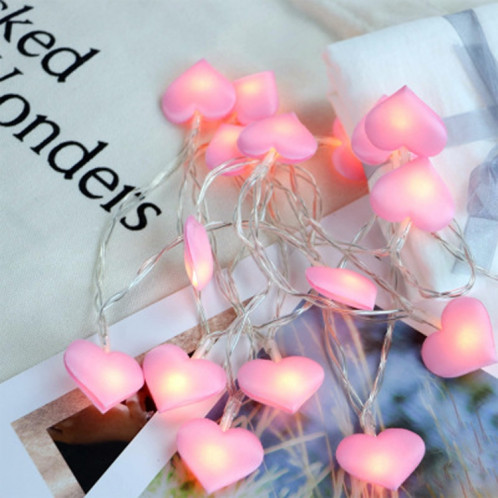 LED Fairy Lights Love Heart Lantern Navidad String Lights Éclairage de vacances Chambre à coucher Home Decoracion 3m 20LEDs (Rose) SH401A1907-37