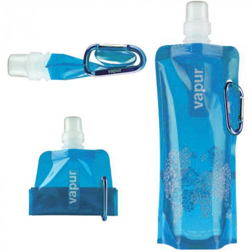 Sac à eau en silicone pliable ultra-léger portable 0.5L Fournitures de sports de plein air Randonnée Camping Flacon souple Sac étanche (Bleu) SH401B904-36