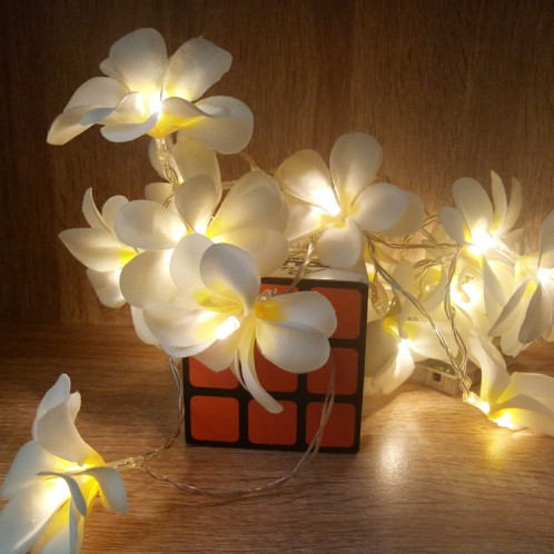 1.5m 10 LED à piles blanc chaud créatif bricolage frangipanier LED guirlande lumineuse Floral vacances éclairage événement fête guirlande chambre décoration SH8990717-36