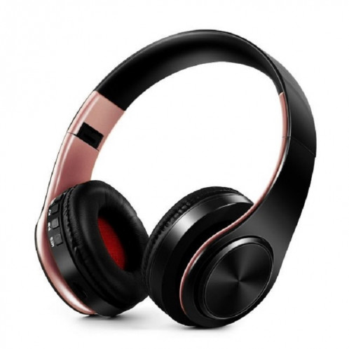 Casque Bluetooth sans fil stéréo HIFI pour tablette Xiaomi iPhone Sumsamg, avec micro, carte SD de soutien et FM (or rose noir) SH901E1959-310