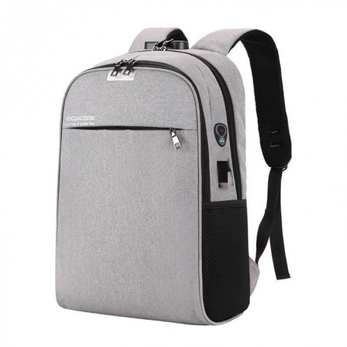 Sac à dos pour ordinateur portable Sacs d'école Sac à dos de voyage anti-vol avec port de chargement USB (Gris) SH901D1490-37
