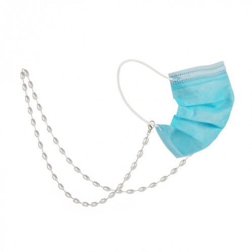 Collier de lanière Anti-perte de masque 2 pièces chaîne de lunettes de masque de perle de forme ovale simple SH2005634-34