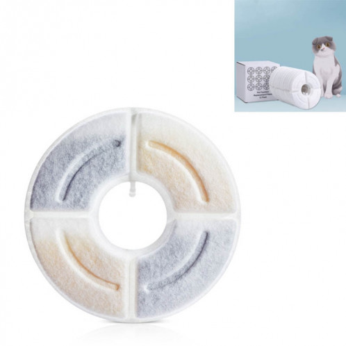 CORE DE FILTRE DE DISTRIBUTEUR D'EAU AUTOMATIQUE ROND PET Automatique Automètre Haute Valeur de noix de coco Filtre de charbon Activé Coton, Spécifications: 4 pcs / boîte SH4101970-38