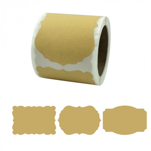 3 autocollants de décoration de cadeau d'étiquette de Noël en papier kraft naturel, taille: 75 x 50 mm (B-63) SH601A1551-37