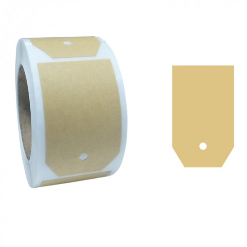 3 pièces d'autocollant d'étiquette de décoration de cadeau de papier kraft brun naturel, taille: 3 x 5 cm (B-35) SH301B899-35