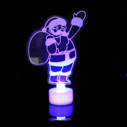 10 PCS Creative Christmas LED Light Coloré Clignotant 3D Night Light (Santa Claus) SH601B777-38