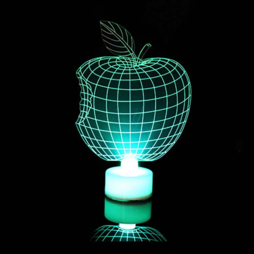 10 PCS Creative Christmas LED Light Coloré Clignotant 3D Night Light (Apple) SH601C824-38