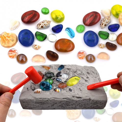 3 pièces colorées de pierres précieuses archéologiques trésor d'excavation jouet créatif bricolage Puzzle jouet SH13031080-36