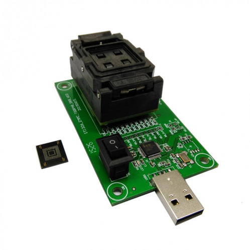 EMMC169 Flip Shrapnel à USB Test Seat EMMCIC Reader Font Library Programmer SH7574177-34