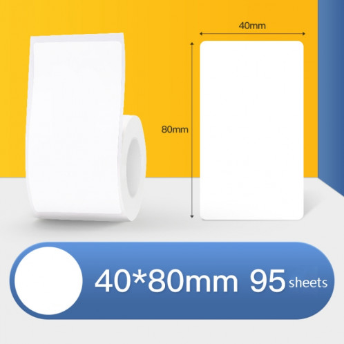 Étiquette de prix de papier d'étiquette thermique papier auto-adhésif immobilisations alimentaires étiquette de prix pour NIIMBOT B11 / B3S, taille: 40x80mm 95 feuilles SH7212598-37