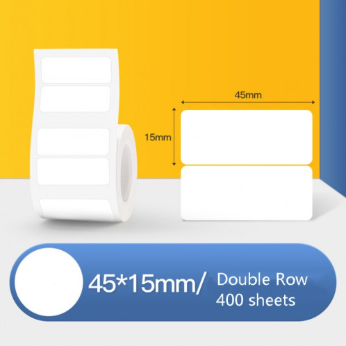 Étiquette thermique Papier auto-adhésif de papier fixe d'immobilisations d'actifs de vêtements de prix pour Niimbot B21 / B3S, Taille: 45x15mm 460 Draps SH7213344-37