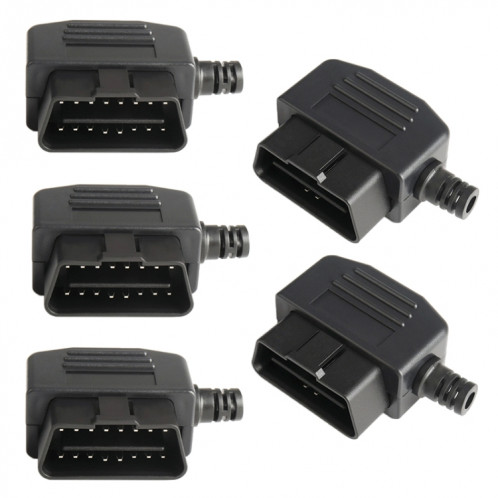 5 PCS 16PIN voiture connecteur mâle OBD2 connecteur prise + coque + carte de ligne + vis OBD prise J1962M SH72741510-37
