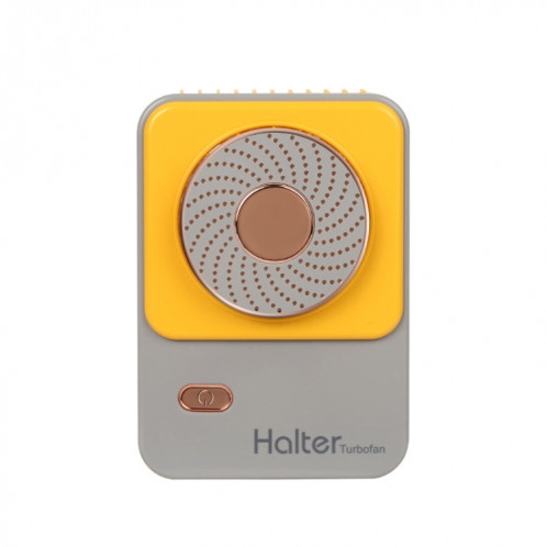 SHC-S03 USB Desktop Sports de plein air sans feuilles Ventilateur portatif suspendu paresseux, couleur: jaune SH71031504-38