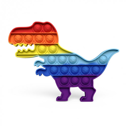 5 pcs enfants mathématiques logiques jouets éducatifs silicone Pressing-enfant jeu, style: dinosaure (arc-en-ciel) SH26171325-36
