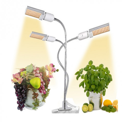 Croissance de plante LED Full Spectral Spectral Light E27 Clip Lampe de plante Lumière de maïs intérieur, sans adaptateur secteur, Puissance: 3 têtes SH77021383-36