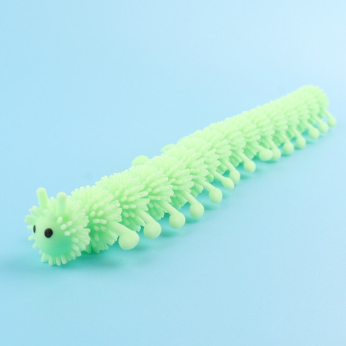 12 PCS Enfants Caoutchouc doux 16 Section Caterpillar Toy Decompompression Stretch (Vert) SH301C549-36