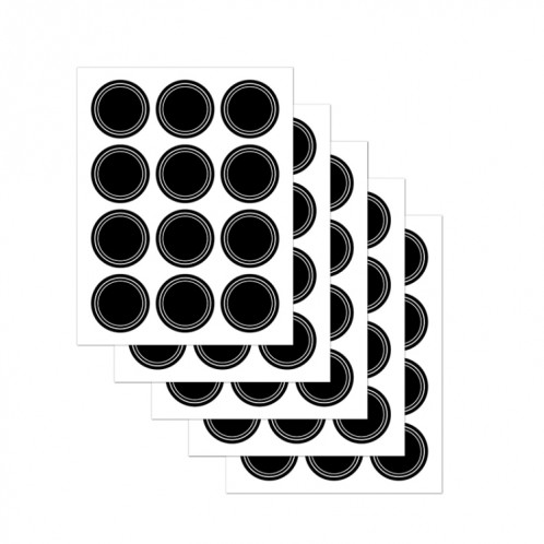 50 Ensembles Stickers de bouteille de stockage amovible imperméable PVC Autocollant de tableau noir facile à ré-effaçable 12 pcs / set 140x180mm SH1608643-36