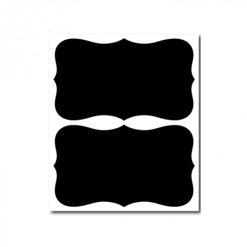 50 ensembles de bouteille amovible étanche effaçable peut autocollant en PVC Blackboard 2pcs / Set 190x225mm SH621039-37