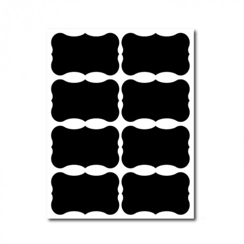 50 ensembles de bouteille amovible étanche effaçable PVC Blackboard Sticker 8pcs / Set 190x245mm SH6211614-37