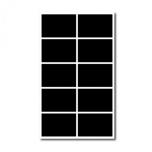 50 Ensembles de bouteille amovible étanche réassible peut autocollant en PVC Blackboard 10pcs / Set 130x220mm SH62121631-37