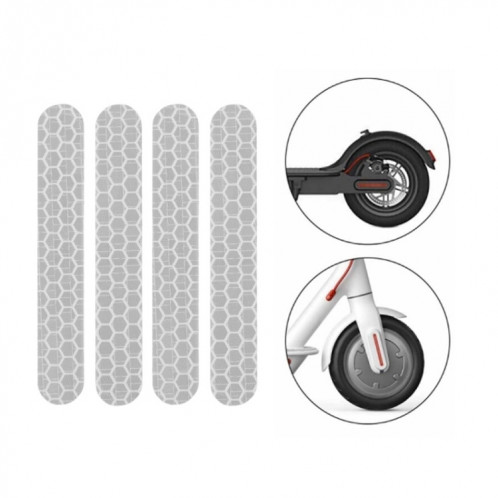5 PCS Scooter Stickers réfléchissants Scooter Scooter ScanGuard Sticker réfléchissant pour Ninebot Max G30 (Blanc) SH18041110-36