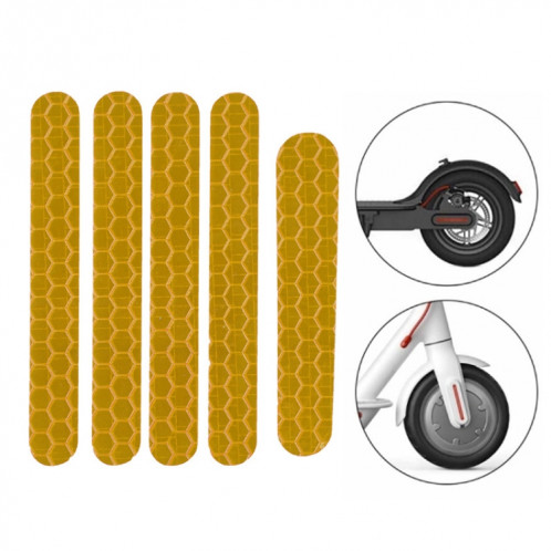 5 PCS Scooter Stickers réfléchissants Curseur Scooter ScanGuard Sticker réfléchissant pour Ninebot ES1 (Jaune) SH1811312-36