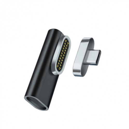 20 broches ELBOW MAGNETIC MAGNETIC USB-C / TYPE-C Adaptateur de prise en charge et de transfert vidéo 4K (Noir) SH501C403-37