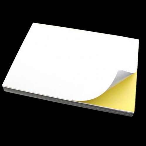 100 feuilles A4 Papier d'impression non adhésif vierge d'écriture de papier à jet d'encre adhésif imprimé de papier à jet d'encre (brillant) SH101A420-37