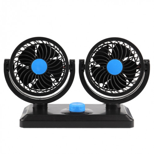 Ventilateur de voiture Mini portable Mini Ventilateur électrique à deux têtes de voiture à deux têtes, Couleur: Bleu 12V briquet SH9001281-35