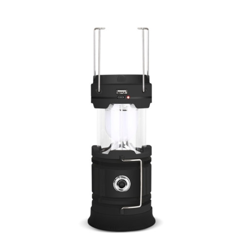 5803 Lampe de camping solaire en plein air LED PORTABLE PORTABLE PORTABLE SORTIE USB (Noir) SH801A800-37