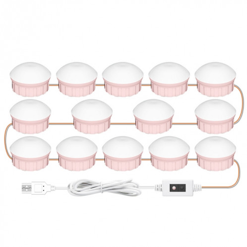 Miroir de maquillage à LED Miroir Beauté Avant Fill Lampe Lampe de sensation de balayage de la main, source d'alimentation: 14 ampoules SH0504244-37