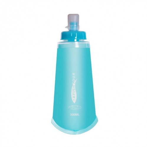 Afishtour TPU Sports de plein air Soft Soft Soft Sac à eau de marathon Bouteille d'eau pliante sac, capacité: 300ml (bleu) SA0203281-37