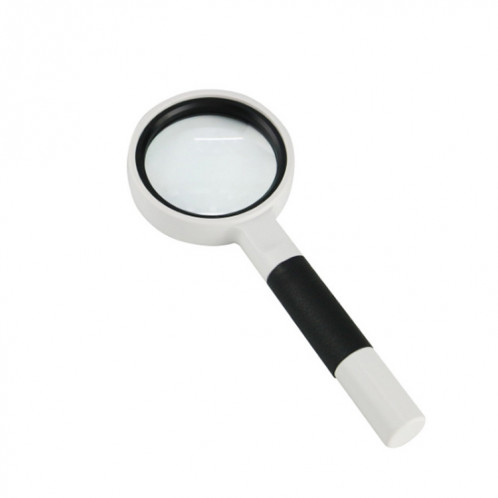 3 PCS Loupe à la main Loupe à main Loupe de verre Poignée anti-dérapante Vieux Homme Lecture de la réparation Loupe Loupe, Spécifications: 50mm 7 fois (Blanc Blanc) SH31031221-36