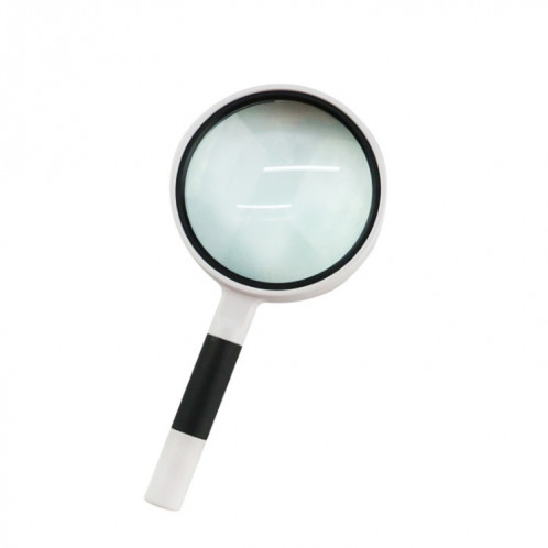 3 PCS Loupe de lecture à la main Loupe de verre Lentille de verre Poignée anti-dérapée Vieux Homme Lecture de la réparation Loupe Loupe, Spécifications: 100mm 3 fois (Blanc Blanc) SH3111903-36