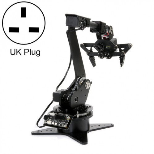 Servo de bus série à couple élevé Waveshare, kit de bras robotique de bureau, basé sur ESP32, 5-DOF, prise : prise britannique SW23031243-36