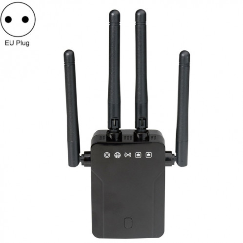 Amplificateur de dilatation sans fil WiFi Booster sans fil WiFi 95B 300M (Black Fiche UE) SH801B332-39