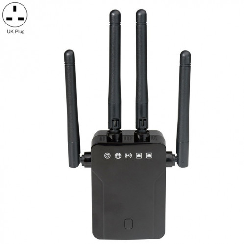 Amplificateur d'extension de signal sans fil WiFi 95B 300M 300M (Black Plug-UK) SH801C1564-39